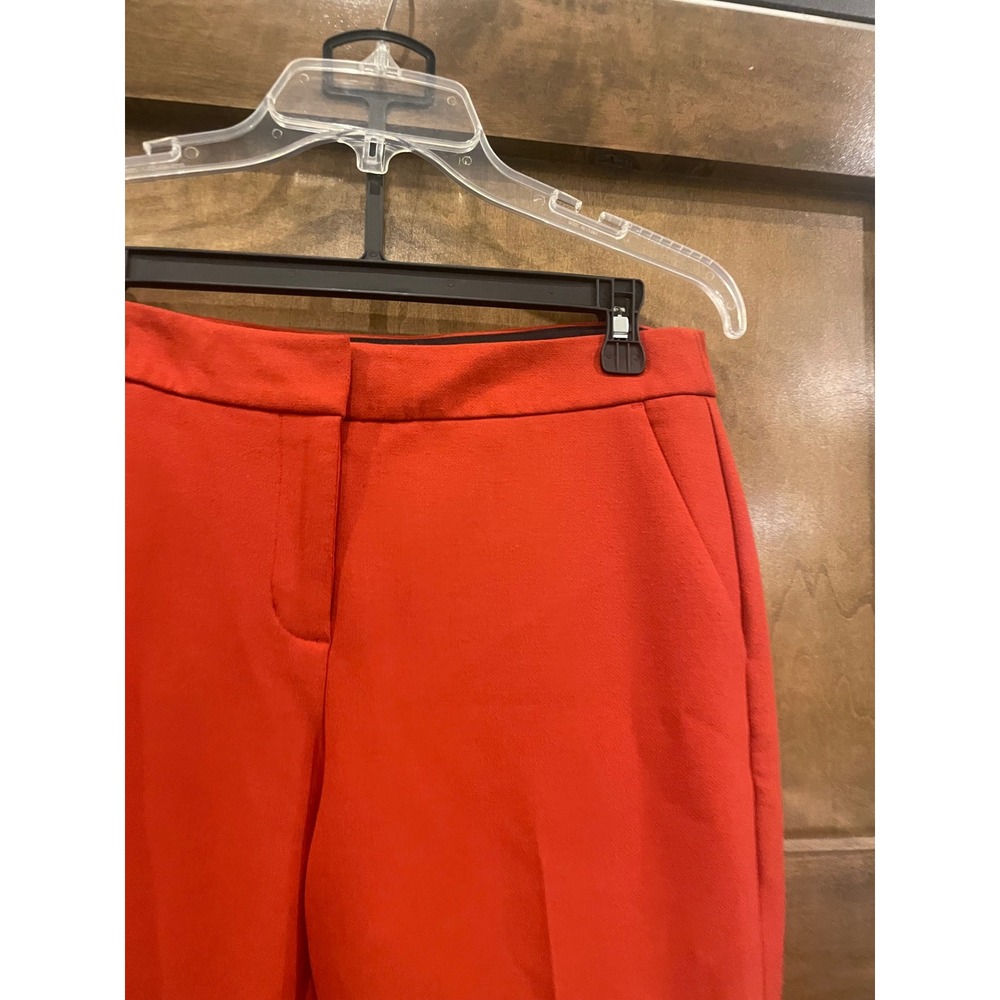 Express Columnist Red Ankle Dress Pants Mid Rise Slim Tapered Workwear L77 - Picture 3 of 9